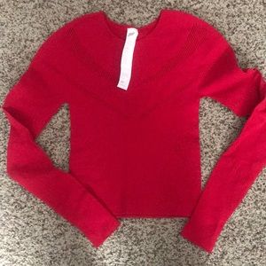 NWOT Fabletics red crop top, size XS